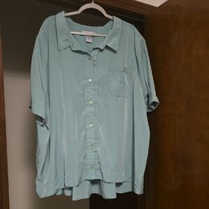 Roaman's Green Polyester Top